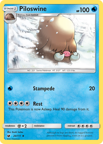 Piloswine (20/111) [Sun &amp; Moon: Crimson Invasion] 