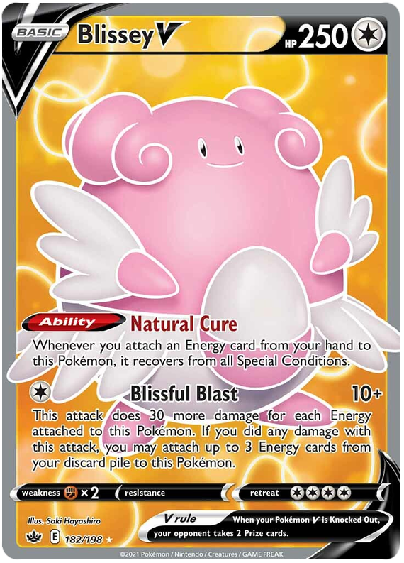 Blissey V (182/198) [Sword &amp; Shield: Chilling Reign] 