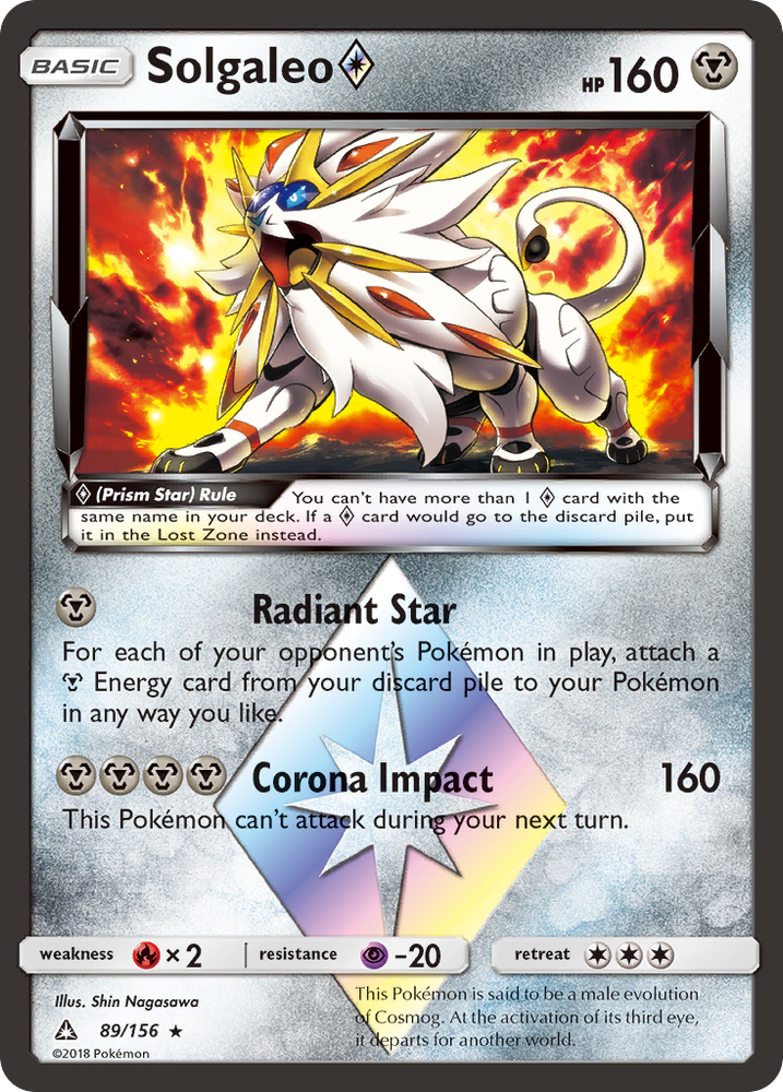 Solgaleo (89/156) (Prism Star) [Sun &amp; Moon: Ultra Prism] 