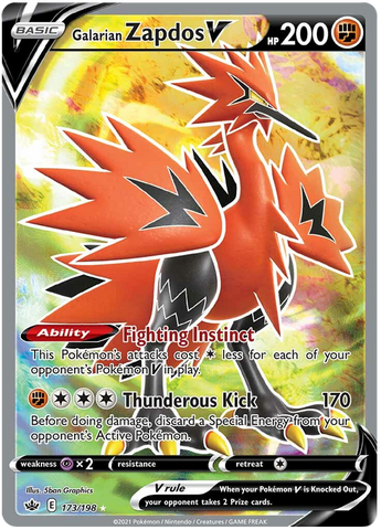 Galarian Zapdos V (173/198) [Sword &amp; Shield: Chilling Reign] 