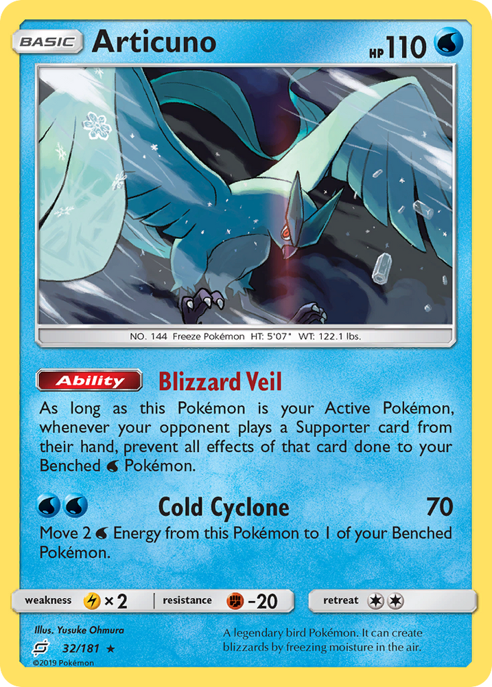 Articuno (32/181) [Sun &amp; Moon: Team Up] 