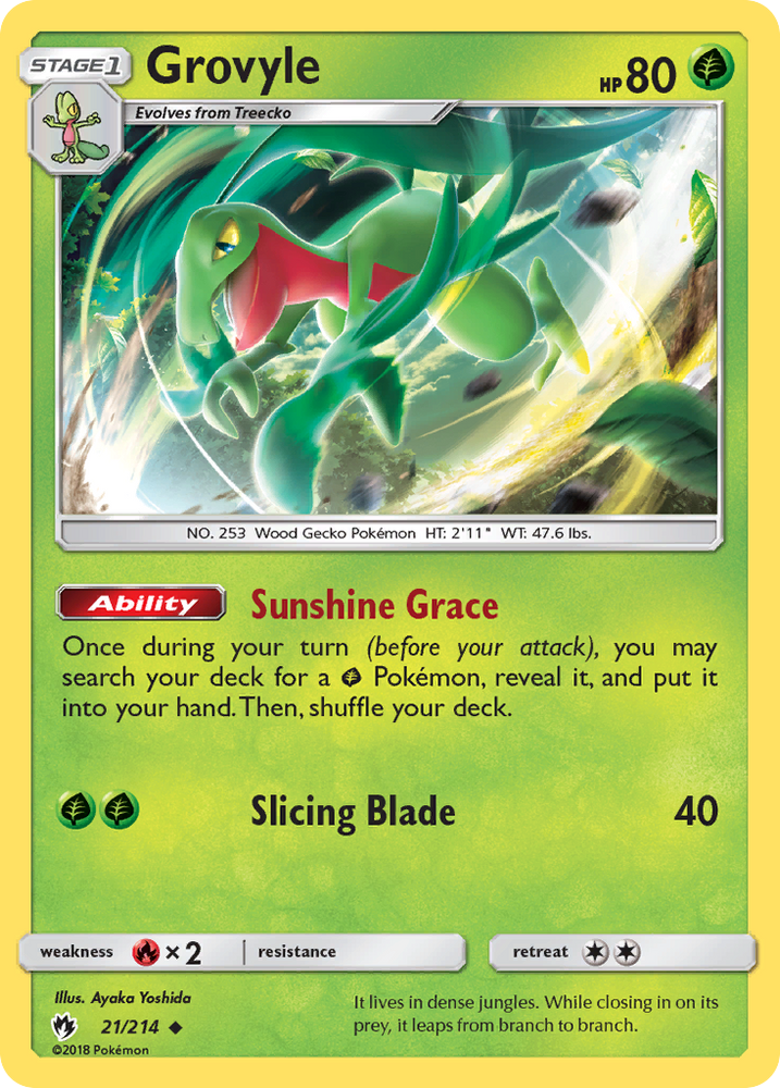 Grovyle (21/214) [Sun &amp; Moon: Lost Thunder] 