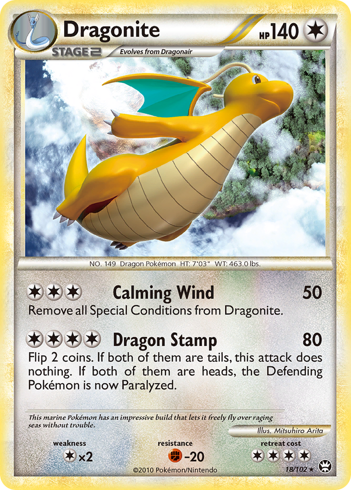Dragonite (18/102) [HeartGold &amp; SoulSilver: Triumphant] 