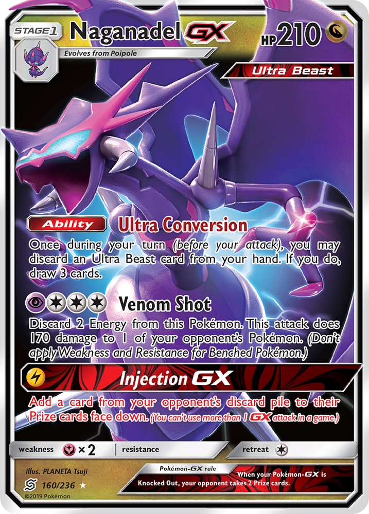 Naganadel GX (160/236) [Sun &amp; Moon: Unified Minds] 