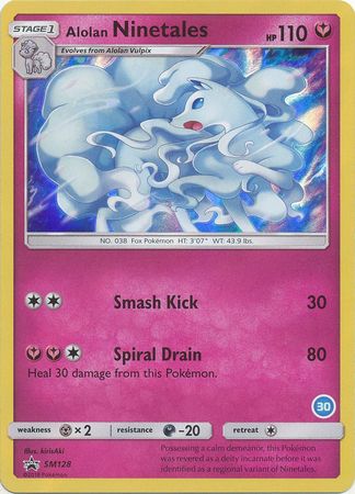 Alolan Ninetales (SM128) (Deck Exclusive #30) [Sun &amp; Moon: Trainer Kit - Alolan Ninetales] 