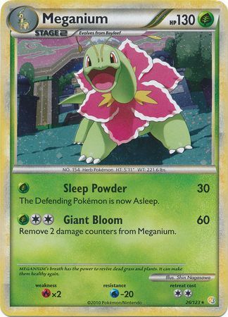 Meganium (26/123) (Cracked Ice Holo) [HeartGold &amp; SoulSilver: Base Set] 