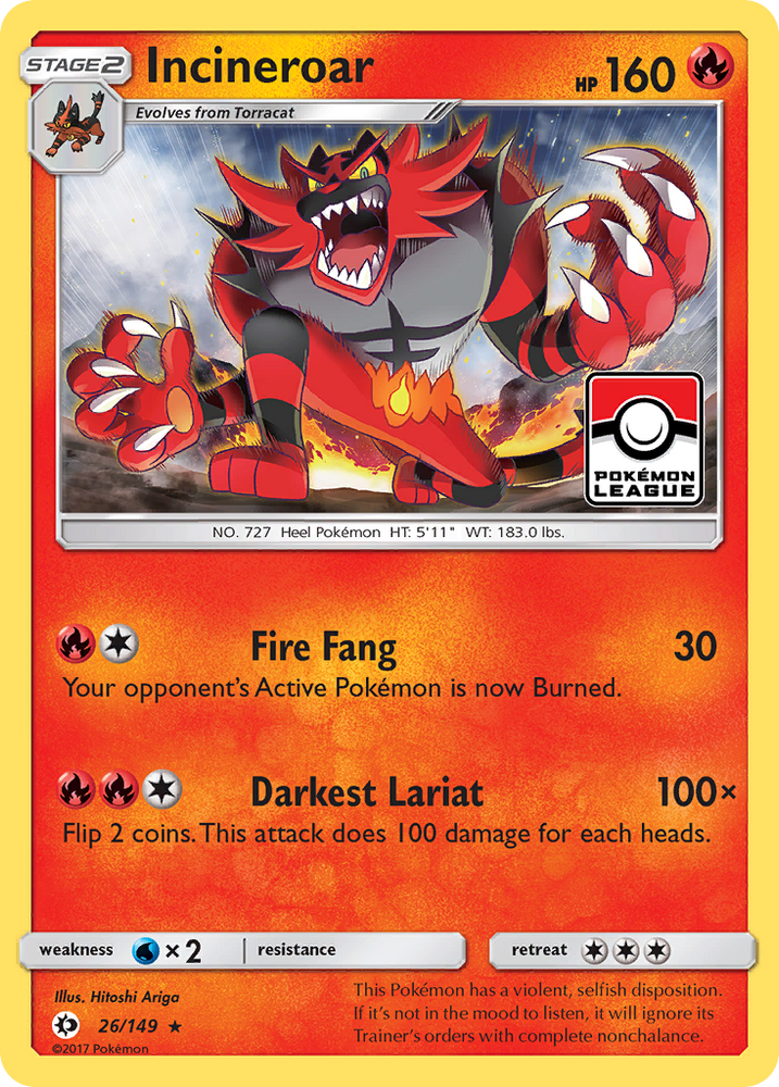 Incineroar (26/149) [Sun &amp; Moon: Base Set] 