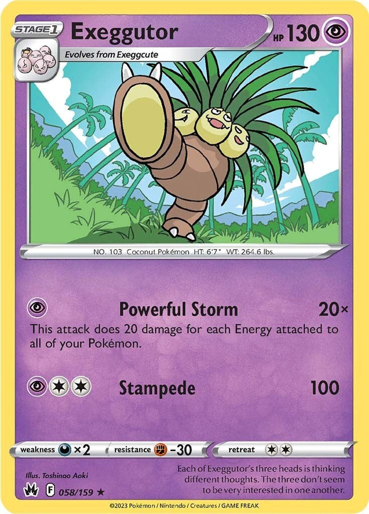 Exeggutor (058/159) [Sword &amp; Shield: Crown Zenith] 