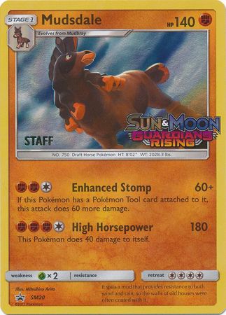 Mudsdale (SM20) (Staff Prerelease Promo) [Sun &amp; Moon: Black Star Promos] 