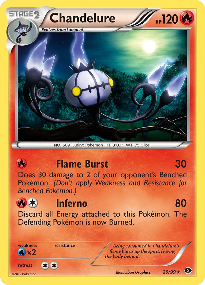 Chandelure (20/99) (Theme Deck Exclusive) [Black &amp; White: Next Destinies] 