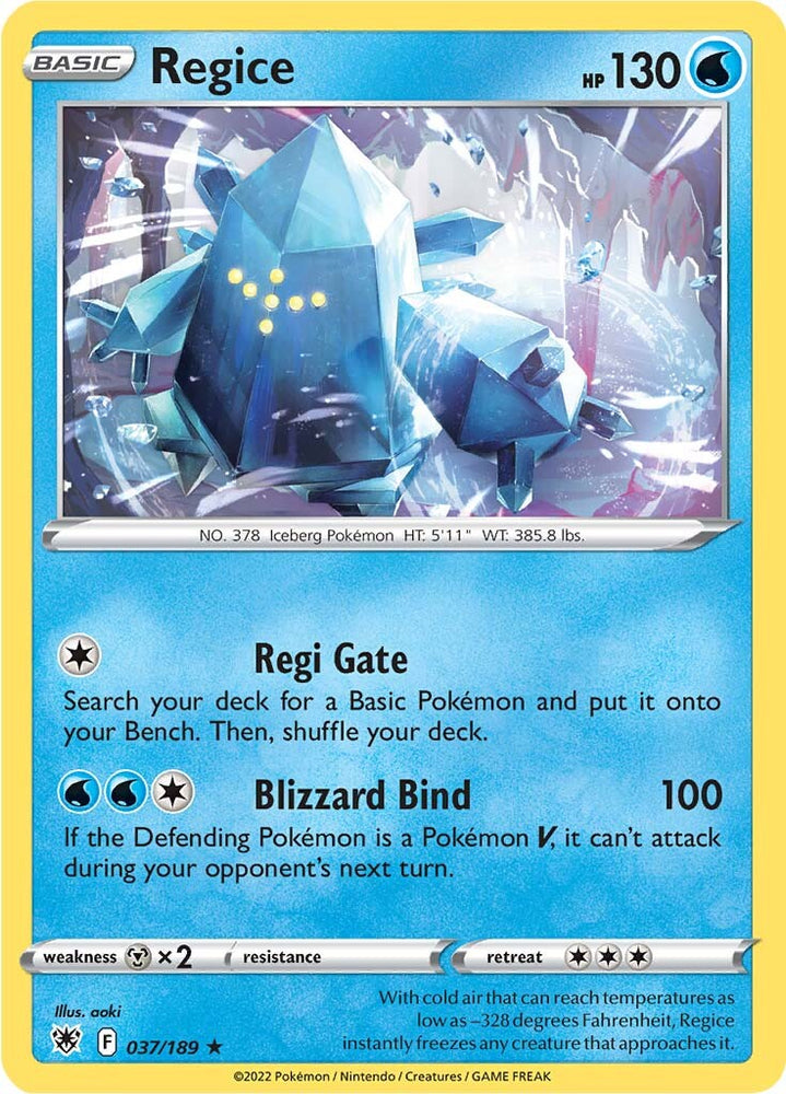 Regice (037/189) [Sword &amp; Shield: Astral Radiance] 