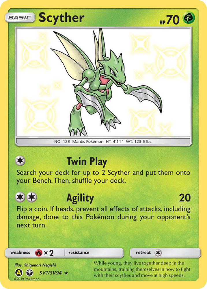 Scyther (SV1/SV94) [Sun &amp; Moon: Hidden Fates - Shiny Vault] 