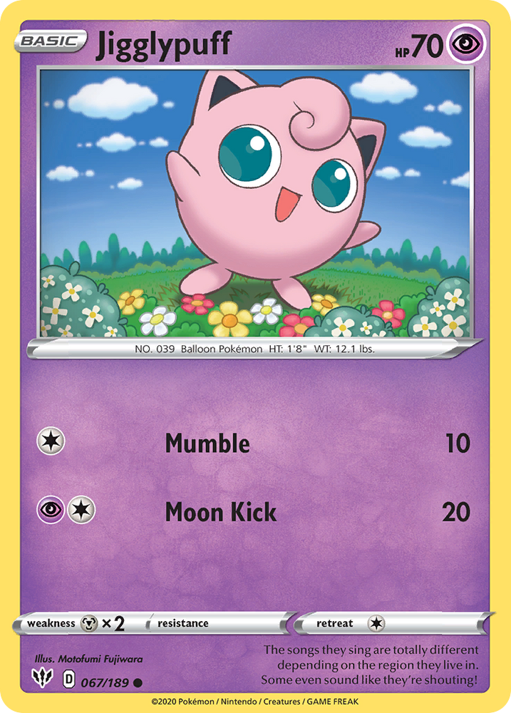 Jigglypuff (067/189) [Sword &amp; Shield: Darkness Ablaze] 