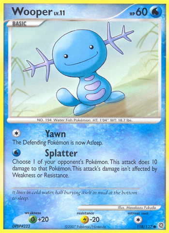 Wooper (118/132) [Diamond &amp; Pearl: Secret Wonders] 