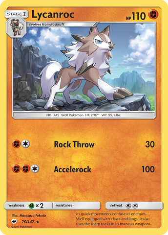 Lycanroc (76/147) [Sun &amp; Moon: Burning Shadows] 