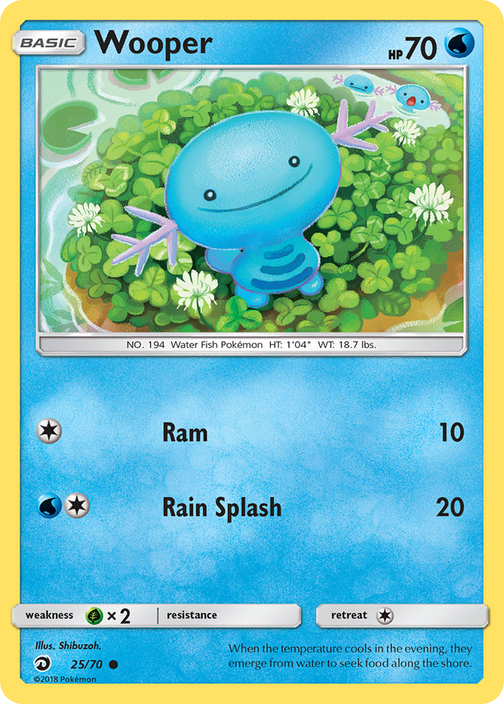 Wooper (25/70) [Sun &amp; Moon: Dragon Majesty] 