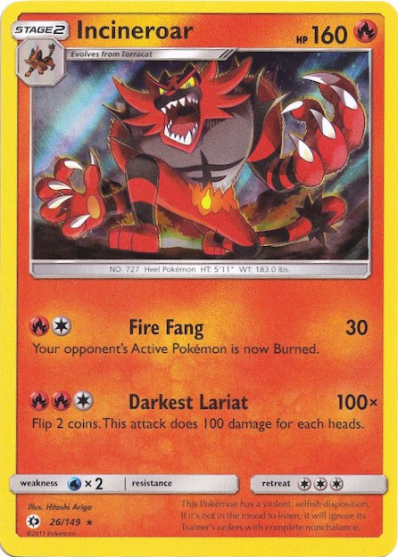 Incineroar (26/149) (Water Web Holo) [Sun &amp; Moon: Base Set] 