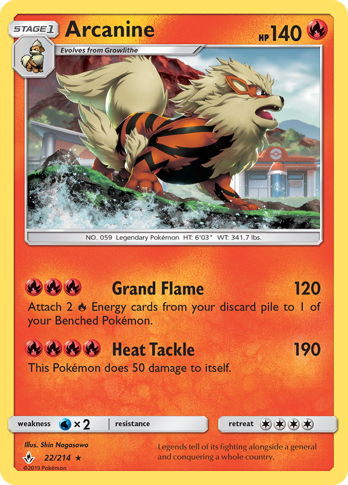 Arcanine (22/214) [Sun &amp; Moon: Unbroken Bonds] 