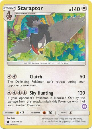 Staraptor (83/111) (Deck Exclusive #22) [Sun &amp; Moon: Trainer Kit - Alolan Sandslash] 