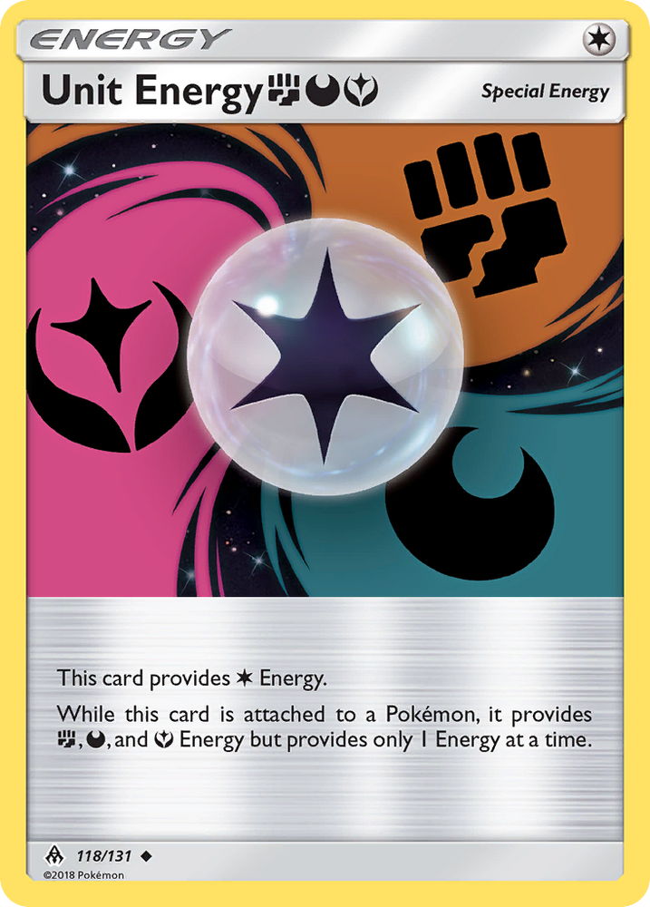 Unit Energy (118/131) (Fighting, Darkness, Fairy) [Sun &amp; Moon: Forbidden Light] 