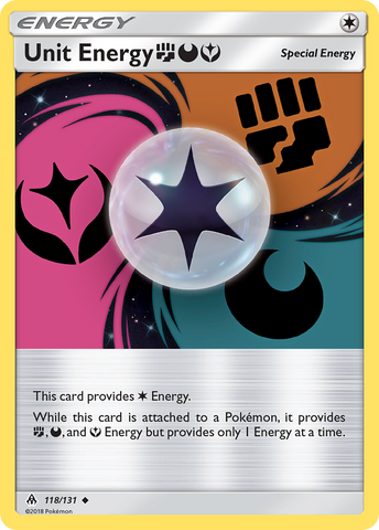 Unit Energy (118/131) (Fighting, Darkness, Fairy) [Sun &amp; Moon: Forbidden Light] 