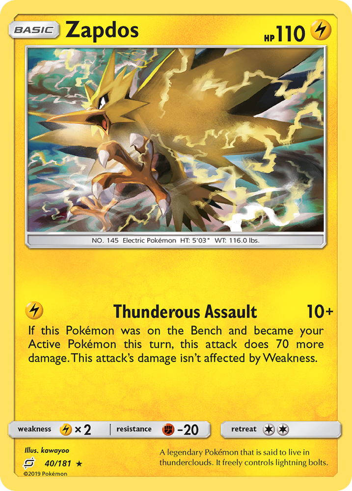 Zapdos (40/181) [Sun &amp; Moon: Team Up] 