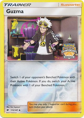 Guzma (115/147) (League Promo) [Sun &amp; Moon: Burning Shadows] 