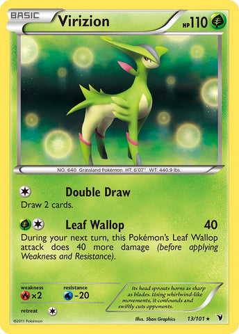 Virizion (13/101) (Cosmos Holo) (Blister Exclusive) [Black &amp; White: Noble Victories] 