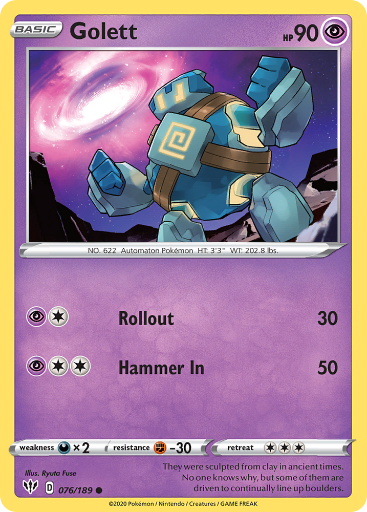 Golett (076/189) [Sword &amp; Shield: Darkness Ablaze] 