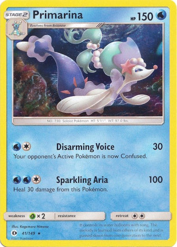 Primarina (41/149) (Water Web Holo) [Sun &amp; Moon: Base Set] 