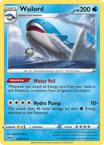 Wailord (032/185) [Sword &amp; Shield: Vivid Voltage] 