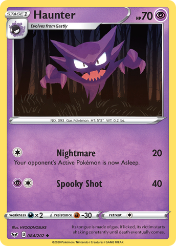 Haunter (084/202) [Sword &amp; Shield: Base Set] 