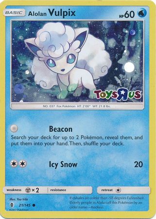 Alolan Vulpix (21/145) (Toys R Us Promo) [Sun &amp; Moon: Guardians Rising] 