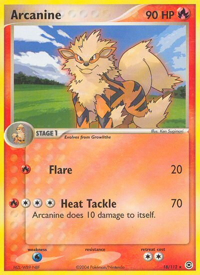 Arcanine (18/112) [EX: FireRed &amp; LeafGreen] 