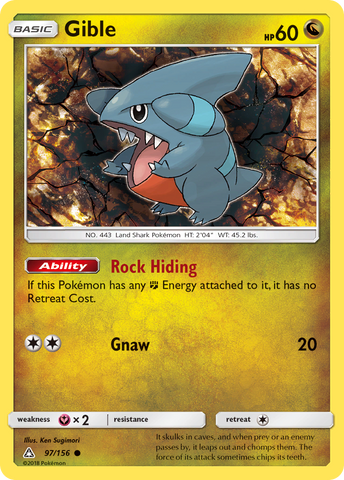 Gible (97/156) [Sun &amp; Moon: Ultra Prism] 