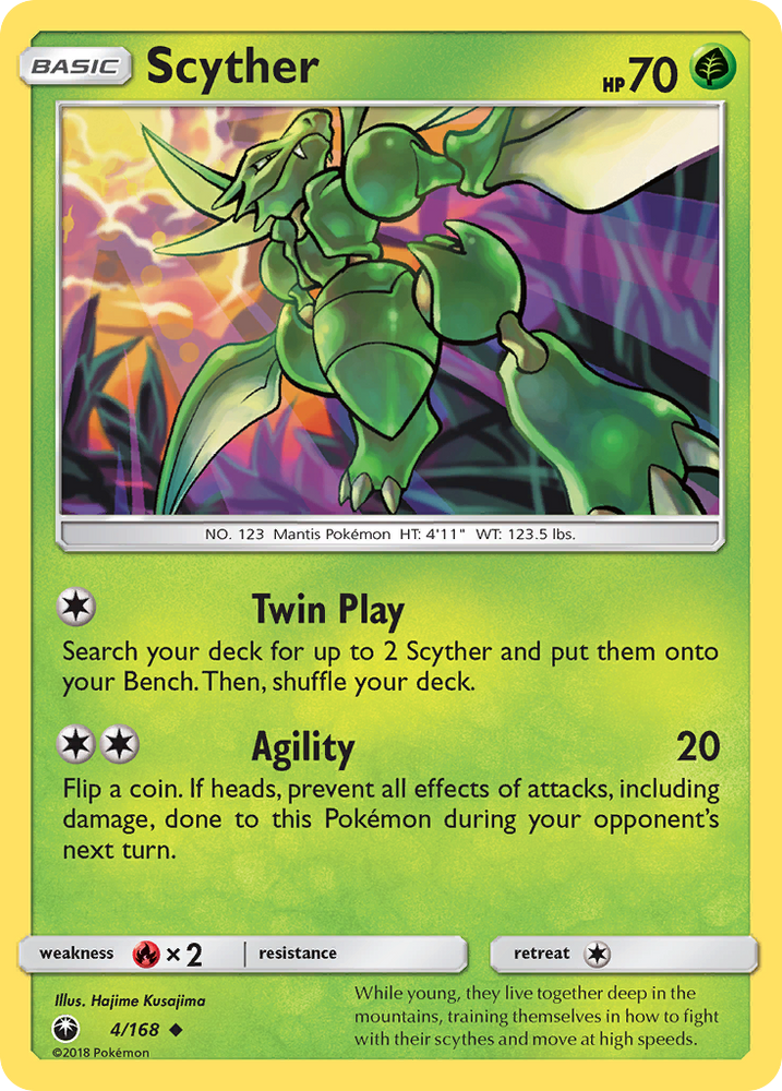 Scyther (4/168) [Sun &amp; Moon: Celestial Storm] 