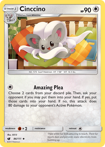 Cinccino (86/111) [Sun &amp; Moon: Crimson Invasion] 