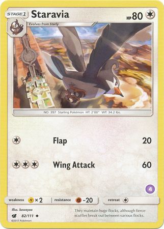 Staravia (82/111) (Exclusive Deck #4) [Sun &amp; Moon: Trainer Kit - Alolan Sandslash] 