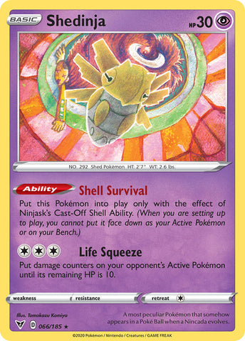 Shedinja (066/185) [Sword &amp; Shield: Vivid Voltage] 