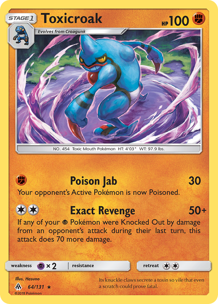 Toxicroak (64/131) [Sun &amp; Moon: Forbidden Light] 