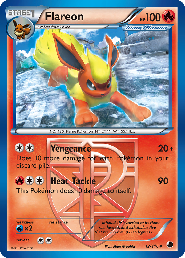 Flareon (12/116) [Black &amp; White: Plasma Freeze] 