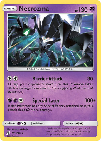 Necrozma (101/236) (Cracked Ice Holo) (Theme Deck Exclusive) [Sun &amp; Moon: Unified Minds] 