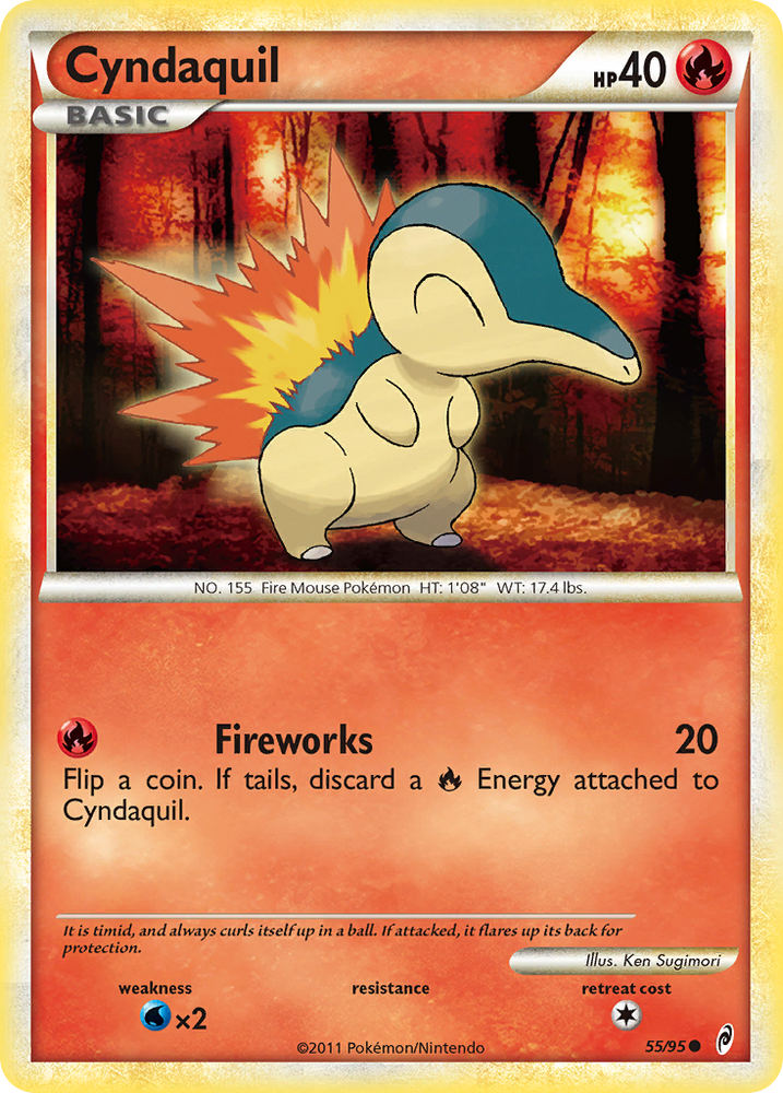 Cyndaquil (55/95) [HeartGold &amp; SoulSilver: Call of Legends] 