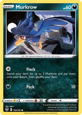 Murkrow (106/195) [Sword &amp; Shield: Silver Tempest] 