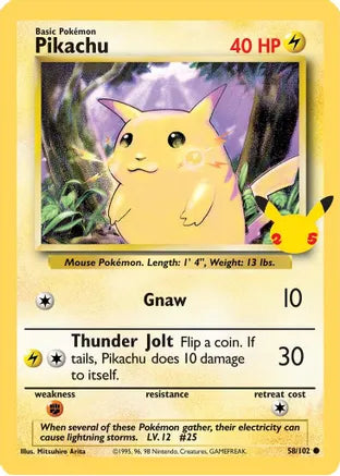 Pikachu (58/102) (25th Anniversary) (Jumbo Card) [Celebrations: 25th Anniversary]