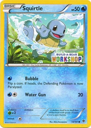 Squirtle (14/101) (Build A Bear Workshop Exclusive) [Black &amp; White: Plasma Blast] 