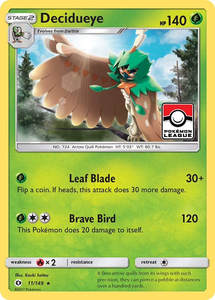 Decidueye (11/149) [Sun &amp; Moon: Base Set] 