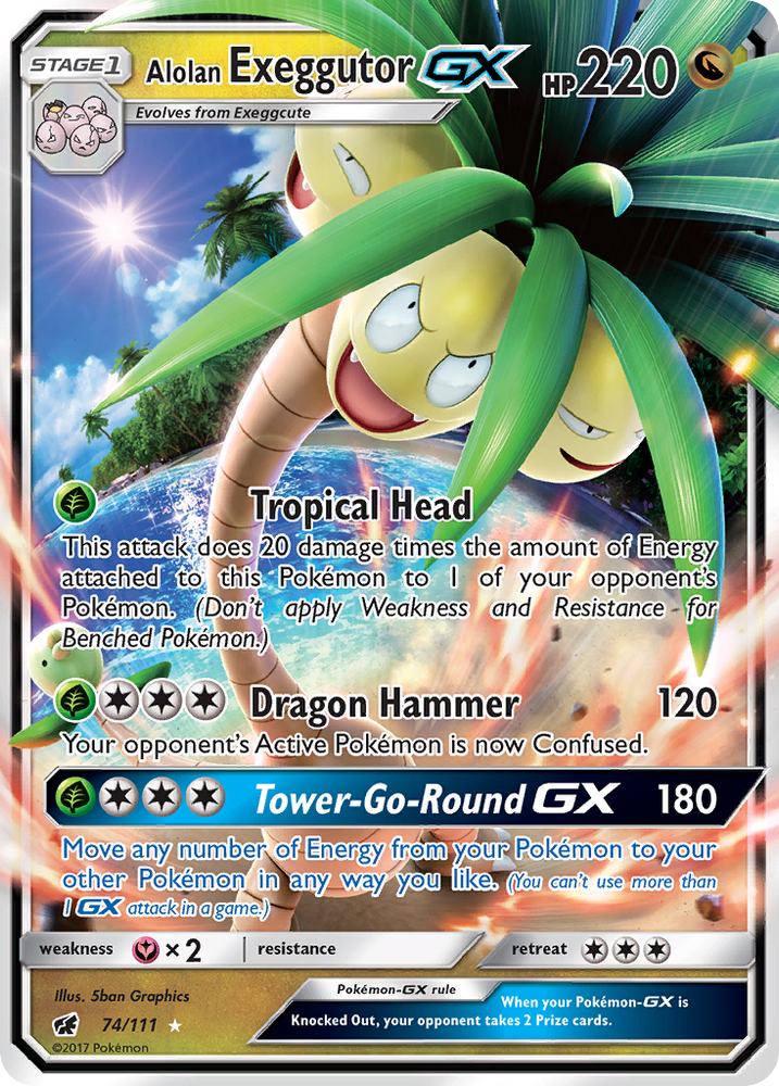 Alolan Exeggutor GX (74/111) [Sun &amp; Moon: Crimson Invasion] 