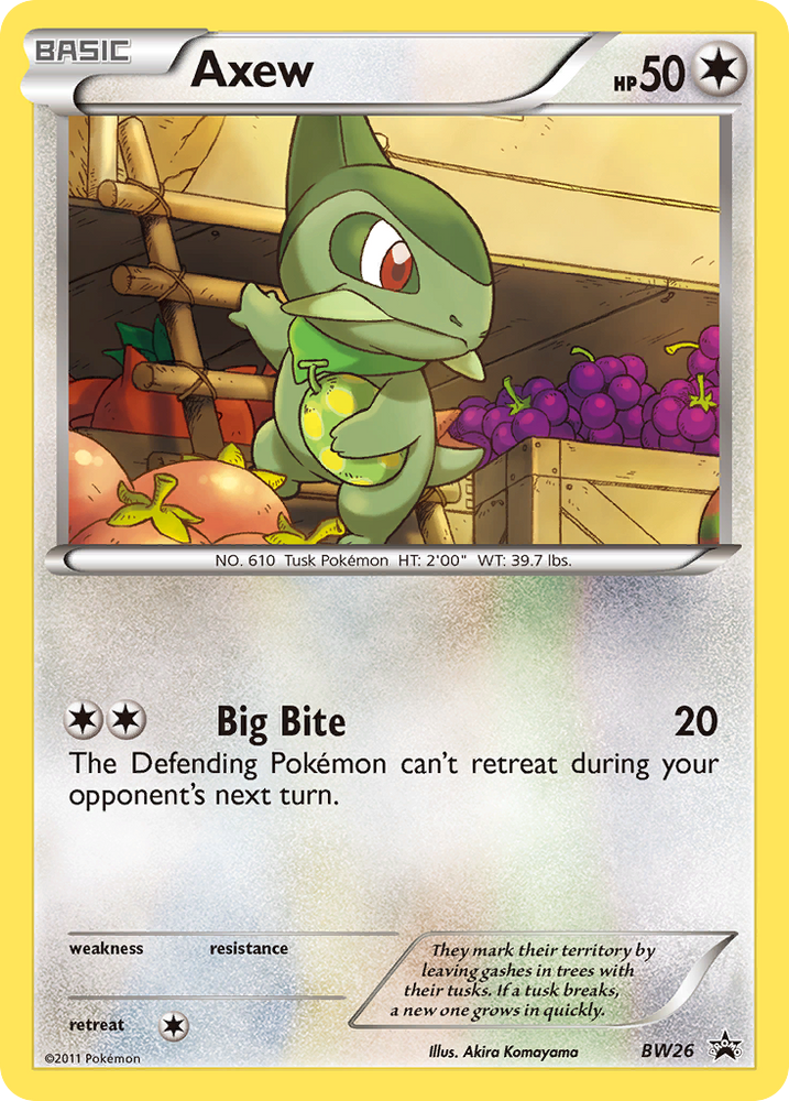 Axew (BW26) [Black &amp; White: Black Star Promos] 