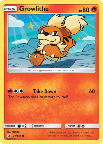 Growlithe (21/149) [Sun &amp; Moon: Base Set] 